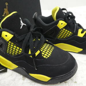  ☆ JORDAN 4 RETRO TD BQ7670-017 ジョーダン 4 レトロ キッズ 15㎝ 美品 1円スタート ☆の画像3