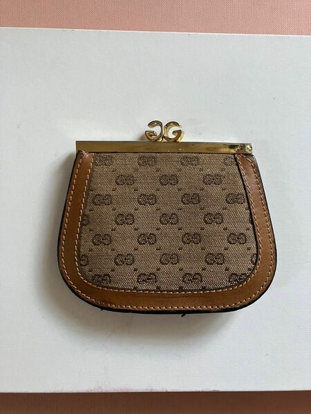 GUCCI グッチ　キャンパス　ベージュ　コインケース