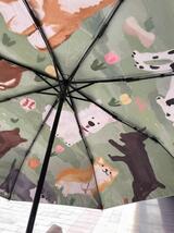 可愛い犬柄雨傘日傘 8本骨折りたたみ傘 晴雨兼用UVカット 傘ケース付き　ｋ62_画像6