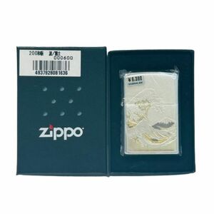 【Zippo/ジッポー】オイルライター 未使用品 和板 波 富士★45509