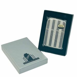 【Zippo/ジッポー】オイルライター 未使用品 ストライプ ブラック×シルバー★45513