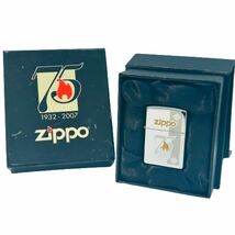 【Zippo/ジッポー】オイルライター 未使用品 75Years/75周年 記念 1932-2007★45529_画像1