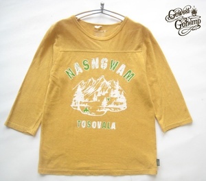  beautiful goods!!GOHEMP×Nasngwam.go-hemp×nasngwam* double name 7 minute sleeve hemp cotton T-shirt XS