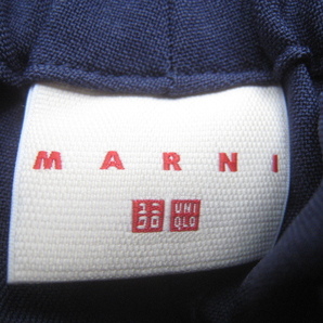 新品未使用品!!ユニクロ UNIQLO マルニ MARNI*ワイドフィットタックパンツ 紺 S ネイビー の画像3