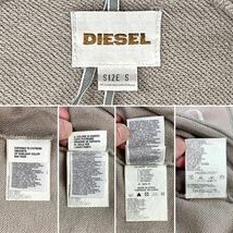 中古 DIESEL ディーゼル 色褪せ ビンテージ ウォッシュ加工 ひび割れ プリント 寄せ書きサイン 半袖 ラグラン カレッジ スウェット Sサイズ_画像10