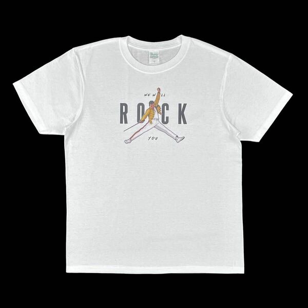 新品 QUEEN クイーン フレディマーキュリー We Will Rock You 拳 スタンドマイク ジョーダン ジャンプマン Tシャツ オーバーサイズ XL(LL)