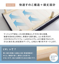 脚付き　高反発　ウレタン　ロールマットレス　コンパクト　組み立て簡単　ダブルサイズ／ネイビー_画像4