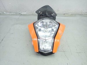 β240413-5 KTM 125 デューク DUKE VBKJGA4L 純正 ヘッドライト レンズ 破損部有り！レンズ割れ無し！