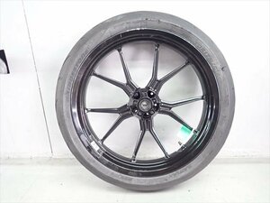 β240413-5 KTM 125 デューク DUKE VBKJGA4L フロントホイール 振れ無し！タイヤ付き！8分山残！ 右側にリム打ち有り！