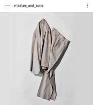 即完売 新品 MAATEE&SONS W/Si Summer Tweed Single Tailored・Set Up Trousers《マーティーアンドサンズ》サマーツイード セットアップ _画像1