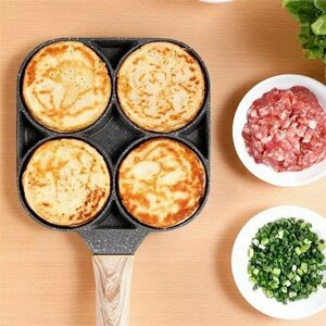 フライパン パンケーキプレート 仕切り付き ハンバーグ　焼きおにぎり　ホットケーキ　大判焼き器 目玉焼き 卵焼き器　焦げ付き防止