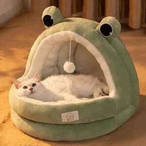 ペットベッド 猫 犬 ベッド　　暖か もこもこ　キャット　ペット用品 ペットハウス　滑り止め　クッション マット柔らかい　秋冬 Mサイズ