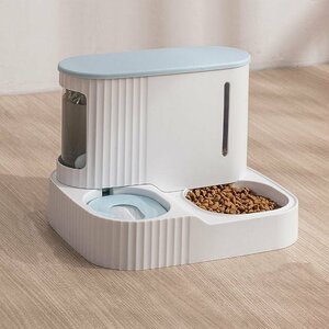  automatic feeder waterer feeding cat dog feeding machine 3L high capacity .... vessel many head .. washing with water possibility middle for small dog pet automatic bait feed inserting green 