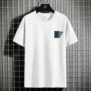 メンズ半袖Tシャツ、カットソー tシャツ 半袖 上着 トップス 丸首 肌着 吸汗 速乾 遮熱 抗菌防臭 T-shirt 涼しい 通気性　ホワイトL