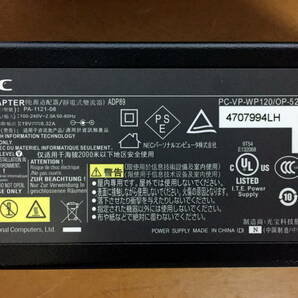 ☆NEC 純正 ACアダプター （ADP89） （PC-VP-WP120） （PA-1121-08） 2個セット 19V-6.32A 外径約5.5mm 内径約2.5mm 通電確認済⑤の画像2