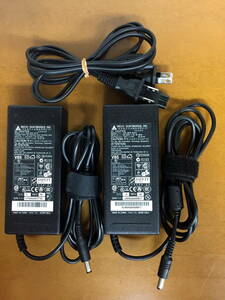 ☆　DELTA　東芝　純正 ACアダプター　ADP-90FB REV.E　PA3165U-1ACA　2個セット　19V-4.74A 外径約5.5mm 内径約2.5mm　通電確認済　☆