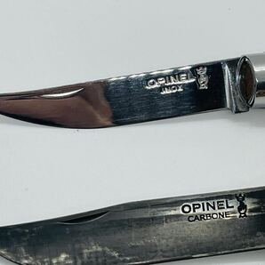 OPINEL Carbone ナイフ オピネル 折りたたみナイフ キャンプ アウトドア 3本 フランス製 まとめ 当時物 現状品 の画像3