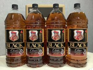 ④ 1円〜 新品 BLACK Clear 4L 4本セット 37％ ブラックニッカ クリア 4000ml 1ケース