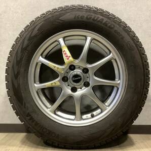 1円〜 比較的美品 タイヤ アルミホイール 4本セット Exceeder エクシーダー 17インチ 225/65 R17 YOKOHAMA ice GUARD サイズ170×4口の画像3