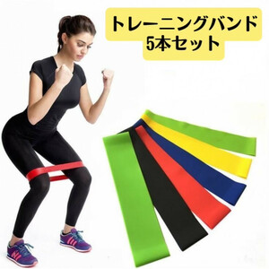  training tube exercise yoga 5 pcs set gum band .tore