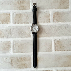 腕時計 レディース ブラック レザー アナログ 時計 小さめ 電池交換の画像5