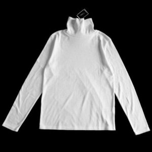  новый товар sureve одноцветный белый ta-toru шея футболка с длинным рукавом long T cut and sewn с высоким воротником женский 