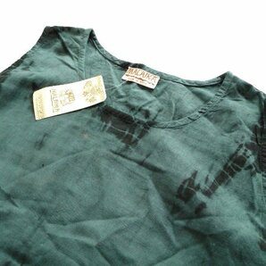 新品 MALAIKA マライカ タイダイ エプロン ドレス ワンピース 緑 インド製 エスニック アジアンの画像2