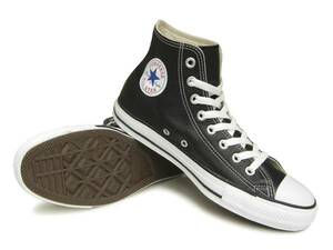 Converse Leather All Star HI Black Black 3,5 дюйма 22,5 см Оригинальные новые неиспользованные кроссовки