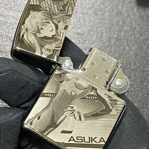 zippo エヴァンゲリオン アスカ ラングレー 両面加工 希少モデル 2009年製 ASUKA EVANGELION シルバーインナー 2008年製 ケース 保証書付きの画像8