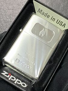 zippo シルバー ファイヤ 前面刻印 希少モデル 2022年製 ケース 保証書付き