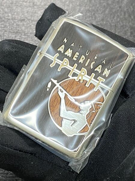 zippo アメリカンスピリット アーマー 木象嵌 限定品 銀燻 特殊加工 希少モデル 2017年製 NATURAL AMERICAN SPIRIT