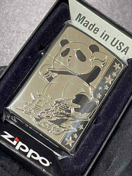 zippo 押忍 番長 ZERO パンダ 両面デザイン 希少モデル 2022年製 ケース 保証書付き 