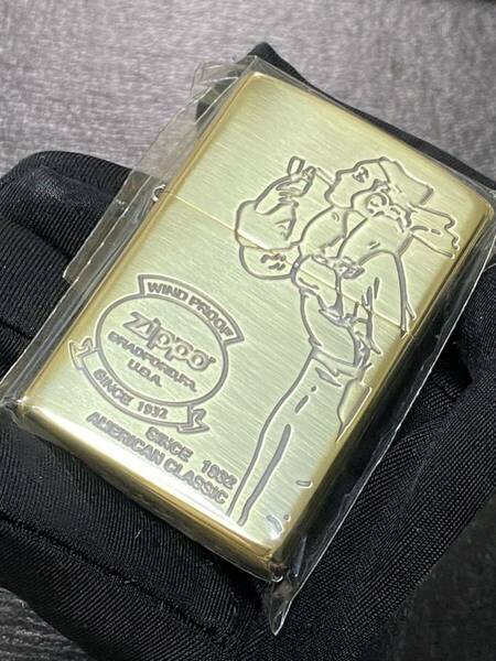 zippo ウィンディ ゴールド 前面刻印 希少モデル 2023年製 WINDY GOLD 