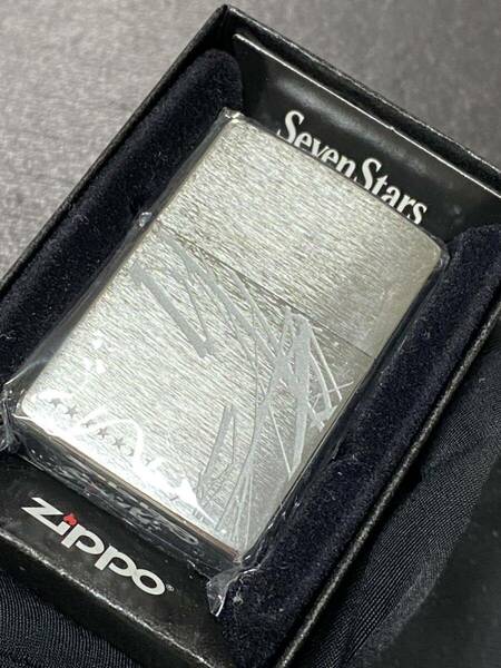 zippo セブンスター 限定品 前面刻印 シルバー 希少モデル 2014年製 ③ Seven Stars ケース 保証書付き 