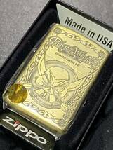 zippo パイレーツワールド 限定品 ゴールド 両面デザイン 2012年製 Pirates World シリアルナンバー NO.061 ケース 保証書付き _画像1