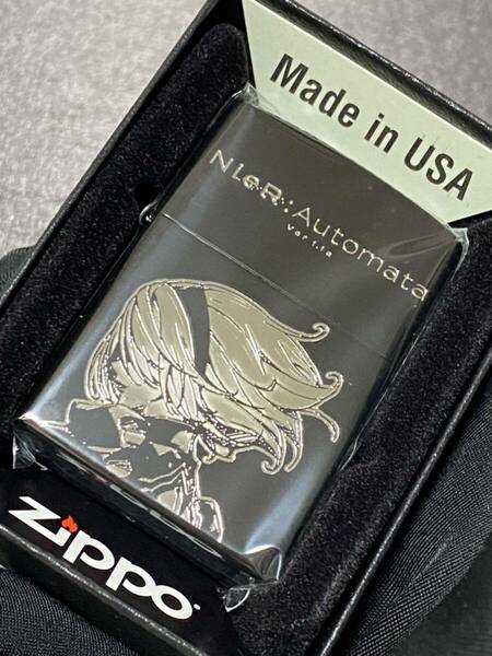 zippo NieR:Automata シルバー刻印 両面加工 希少モデル 2023年製 ニーア オートマタ ケース 保証書付き 