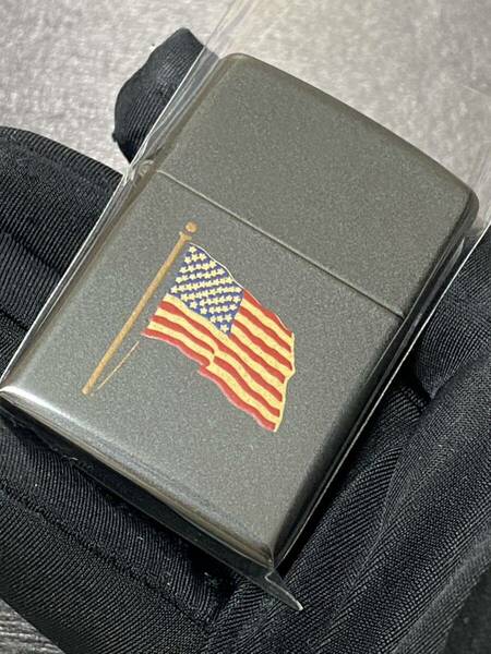 zippo 国旗 ヴィンテージ マットブラック 希少モデル シルバーインナー 1991年製 