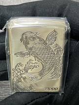 zippo 鯉 前面刻印 シルバー 希少モデル 2023年製 ケース 保証書付き _画像5