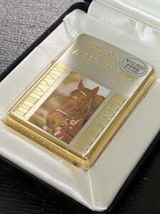 zippo Deep Impact 限定品 ４面ゴールド 希少モデル 2006年製 ディープインパクト シリアルナンバー NO.4486 ベロアケース 保証書付き