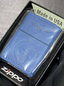 zippo AMERICAN SPIRIT 藍色 本革 限定品 アメリカンスピリット 2021年製 ③ ケース 保証書 