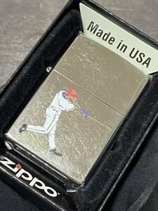 zippo 野球 シルバーダスト 特殊加工 希少モデル 2017年製 シルバーインナー 2017年製 ケース 保証書付き 