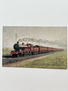 アンティーク ポストカード 絵葉書【LONDON.MIDLAND SCOTTISH EXPRESS】世界の鉄道 1007E