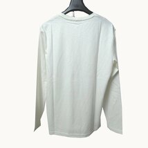 新品!G-stageスラブ プレーディング ロングスリーブ Tシャツ クルーネック ホワイト 白無地 2001 XL(50)_画像6