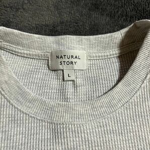 NATURAL STORY メンズTシャツ　グレー　Lサイズ