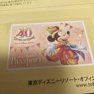 【 送料無料 】 ディズニー 株主用 パスポート 1枚 2024年6月30日迄 ディスニーランド ディズニーシー