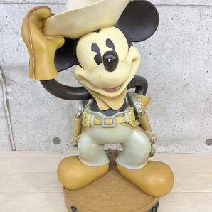 【 希少 !!】Disney ディズニー TWO GUN MICKEY 二丁拳銃 ミッキー ビッグサイズ 置物 人形 高さ約54cm（台座含む）重さ約7kgの画像1