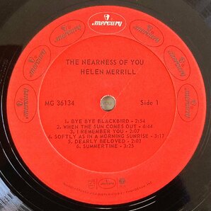 LPA23317 ヘレン・メリル HELEN MERRILL / THE NEARNESS OF YOU 輸入盤LP 盤良好 USAの画像4