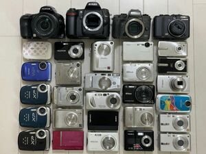 ジャンク扱い　デジタルカメラ　デジカメ　まとめ　大量　Canon　SONY　OLYMPUS　Nikon　FUJIFILM　LUMIX　CASIO等　30台　同梱不可