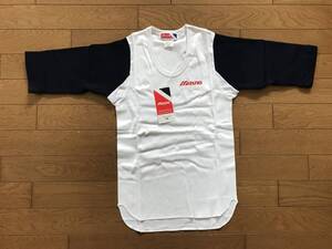 подлинная вещь не использовался неиспользуемый товар Mizuno Mizuno бейсбол нижняя рубашка 7 минут рукав Junior номер товара :52CJ-2214 размер :140 HF2075