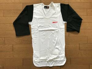 当時物　未使用　デッドストック　ゼット　ZETT　野球アンダーシャツ　七分袖　U首　ボックススリーブ　サイズ：160　　HF2240